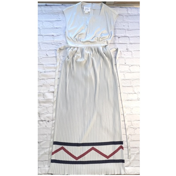 VINTAGE 70’s JONATHAN LOGAN SLEEVELESS PLEATED MAXI DRESS - Picture 3 of 8